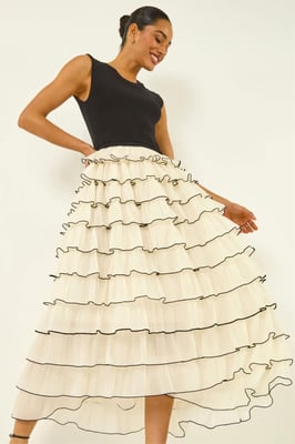 Ruffle Knit Maxi Dress