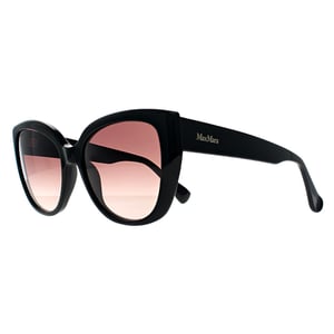 Max Mara Cat Eye Womens Shiny Black Smoke Grey Gradient MM0040 Logo 11