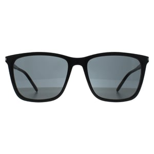 Saint Laurent Square Womens Shiny Black Grey SL 851
