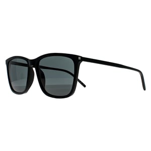 Saint Laurent Square Womens Shiny Black Grey SL 851