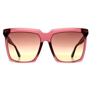 Tom Ford Vierkant Dames Glimmend Bordeaux Bordeaux Verloop Sabrina FT0764