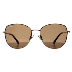Max Mara Round Womens Gold Brown MM0114-K