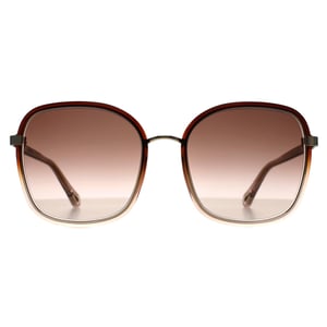Chloe Square Dam Kristall Brun Ljusrosa Brun Gradient med ljus spegel CH0031S