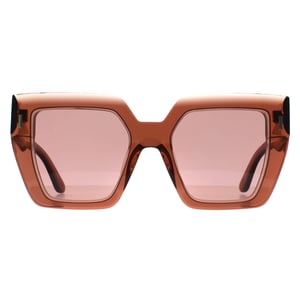 Calvin Klein Square Womens Transparent Dark Brown Burgundy CK23502S