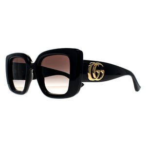 Gucci Vierkant Vrouwen Glimmend Zwart Grijs Kleurverloop GG1975S