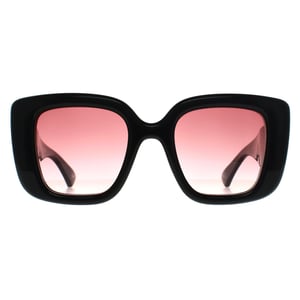 Gucci Vierkant Vrouwen Glimmend Zwart Rood Kleurverloop GG1975S