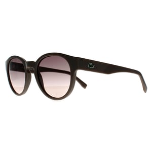 Lacoste Round Womens Transparent Light Grey Taupe Nude Gradient L6000S