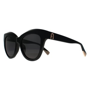 Furla Cat Eye Womens Shiny Black Smoke Dark Grey SFU780