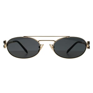 Miu Miu Oval Womens Pale Gold Dark Grey MU 54ZS
