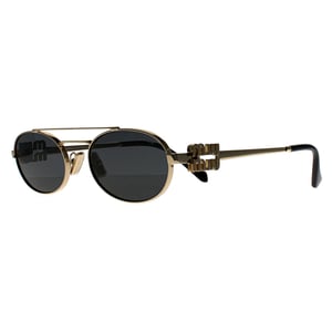 Miu Miu Oval Womens Pale Gold Dark Grey MU 54ZS