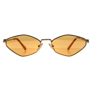 Miu Miu Oval Womens Gold Light Orange Silver Mirror MU 56ZS