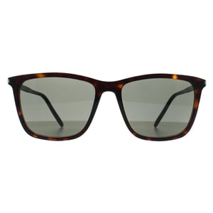 Saint Laurent Square Vrouw Donker Gespikkeld Havana Grijs SL 851