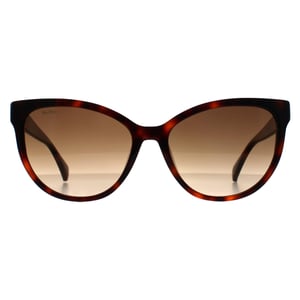 Max Mara Rund Dam Mörk Havanna Brun Gradient MM0058 Logo 13