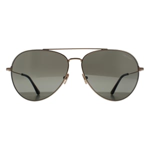 Tom Ford Aviator Unisex Shiny Rose Gold Smoke Grey Dashel FT0996