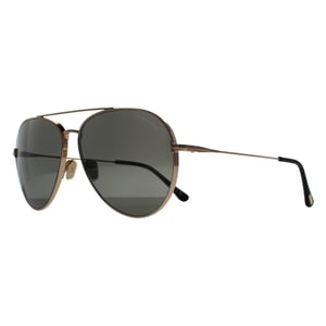 Tom Ford Aviator Unisex Shiny Rose Gold Smoke Grey Dashel FT0996