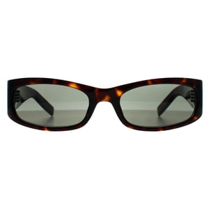 Saint Laurent Rechthoek Dames Donker Gespikkeld Havana Grijs SL M152