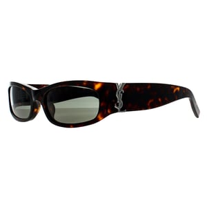 Saint Laurent Rechthoek Dames Donker Gespikkeld Havana Grijs SL M152