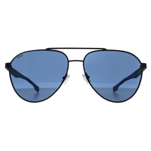 Hugo Boss Aviator Heren Mat Zwart Blauw BOSS 1485/S