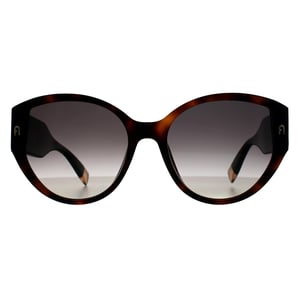 Furla Cat Eye Womens Shiny Dark Havana Smoke Grey Gradient SFU784