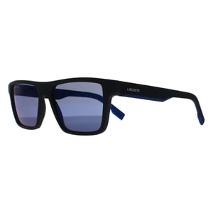 Lacoste Rechthoek Heren Mat Zwart Blauw L998S