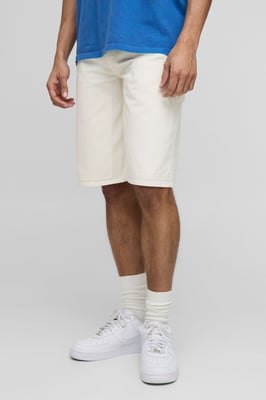 Relaxed Long Length Overdye Carpenter Shorts