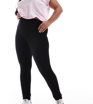 Yours corduroy leggings in black