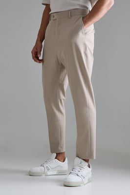 High Rise 4 Way Stretch Tapered Trousers