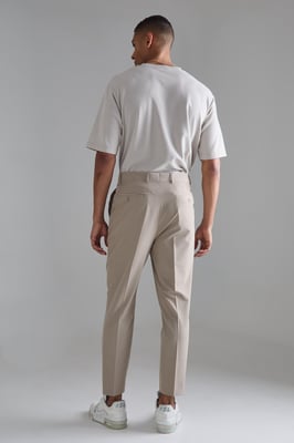 High Rise 4 Way Stretch Tapered Trousers
