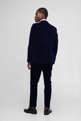 Slim Fit Ribbed Velour Trouser