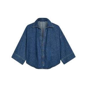 Summum 2s3346-5184 453 blouse denim kimono light cotton twill denim