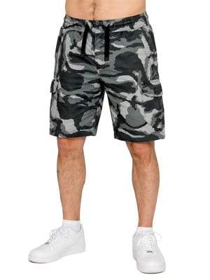 Enzo | Heren camo cargo shorts
