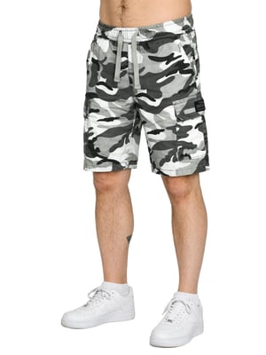 Enzo | Heren camo cargo shorts