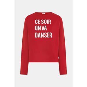 Penn & Ink S26f1830 330-01 penn en ink sweater print tomato white