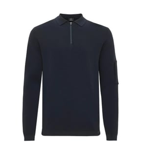 Genti Cool dry zip polo dark