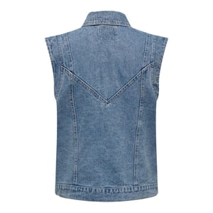Only Onlkennedy sl dnm waistcoat bj blue denim