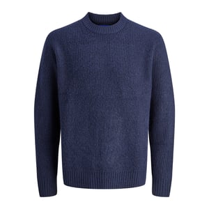 Jack & Jones Tröja York Ollie Stickad Rundhals Blå
