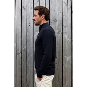 Kultivate 2501080802 crossed half zip 319 dark navy heren trui kultiv