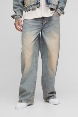 Tall Tinted Wash Baggy Jeans