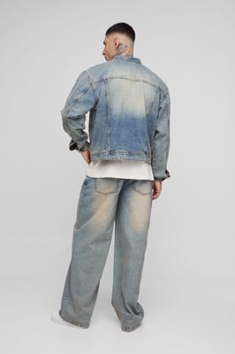 Tall Tinted Wash Baggy Jeans