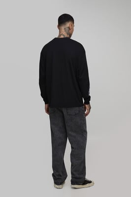 Tall Acid Wash Applique Relaxed Fit Jeans
