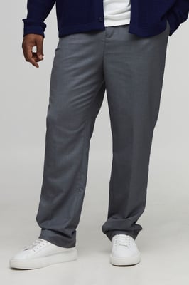 Plus Straight Fit Tailored Trousers