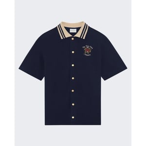 Drole De Monsieur Heren chemise piquée slogan rose