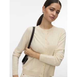 Vero Moda vmmarina pointelle ls o-n cardigan 10340111 birch