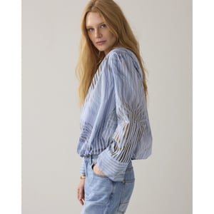 Summum 2s3450-12367 423 top flowers and stripes softblue