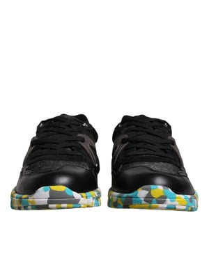 Dolce & Gabbana Zwarte Polyester Lage Heren Sneakers Schoenen