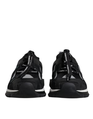 Dolce & Gabbana Zwarte Mesh Sorrento Trekking Sneakers Schoenen