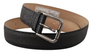Dolce & Gabbana Zwarte Kalfslederen Bruine Achterband Belt