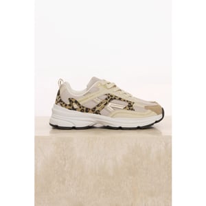 Rino & Pelle Milie.1002621 rino&pelle mixed material sneaker snow white leopard