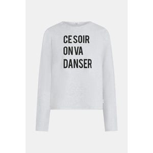 Penn & Ink S26f1830 83m-90 penn en ink sweater print grey mel. black