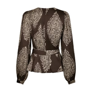 Neo Noir rista paisley drop blouse 166208 676 dark brown